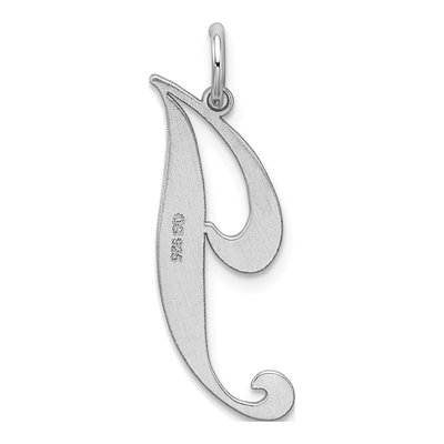 Sterling Silver Script Letter J Charm – view 4