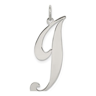 Sterling Silver Script Letter J Charm