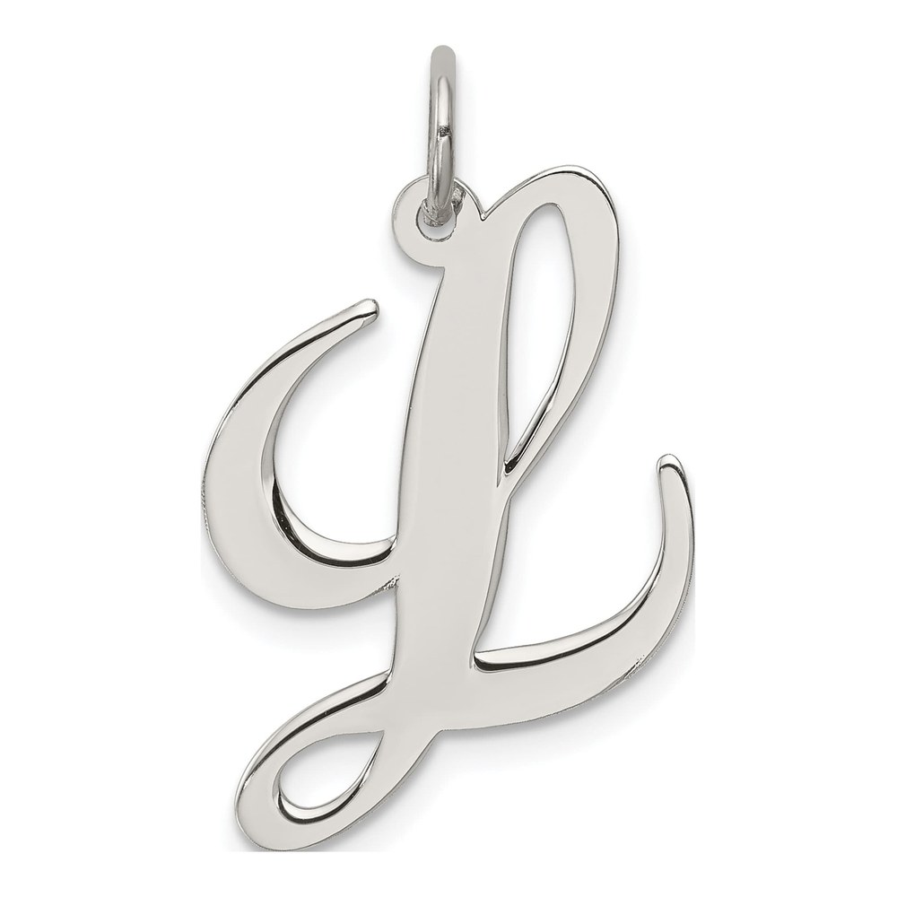 Sterling Silver Script Letter L Pendant