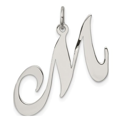 Sterling Silver Script Letter M Charm