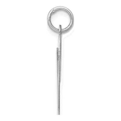 Sterling Silver Script Letter O Pendant – view 3