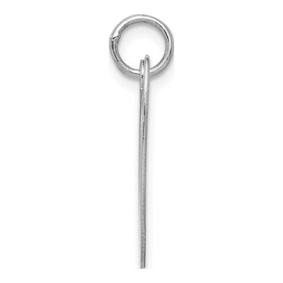 Sterling Silver Script Letter V Charm – view 2