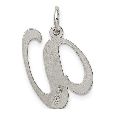 Sterling Silver Script Letter V Charm – view 3