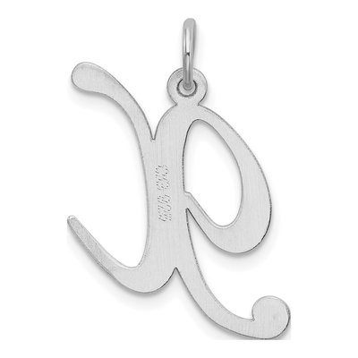 Sterling Silver Script Letter X Charm – view 4