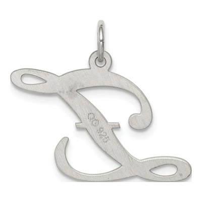 Sterling Silver Script Letter Z Charm – view 3