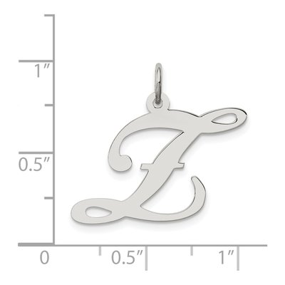 Sterling Silver Script Letter Z Charm – view 4