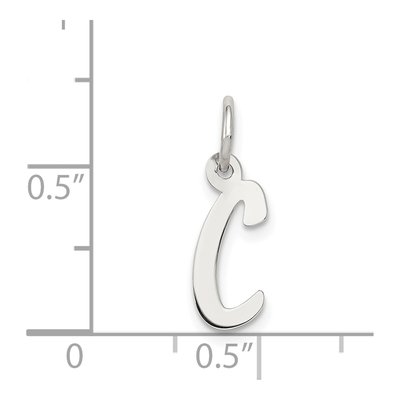 Sterling Silver Letter C Pendant – view 3