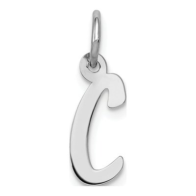 Sterling Silver Letter C Pendant