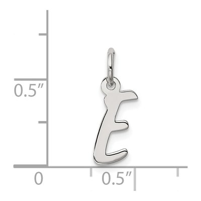 Sterling Silver Letter E Pendant – view 3