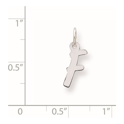 Sterling Silver Letter F Pendant – view 4
