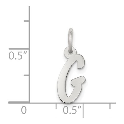 Sterling Silver Letter G Charm – view 5