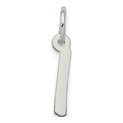 Sterling Silver Letter I Initial Pendant