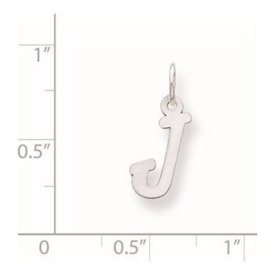 Sterling Silver Letter J Charm – view 4