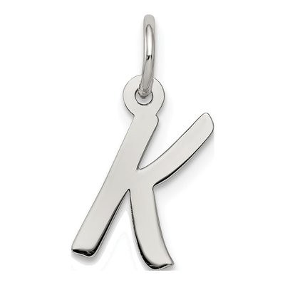 Sterling Silver Letter K Pendant