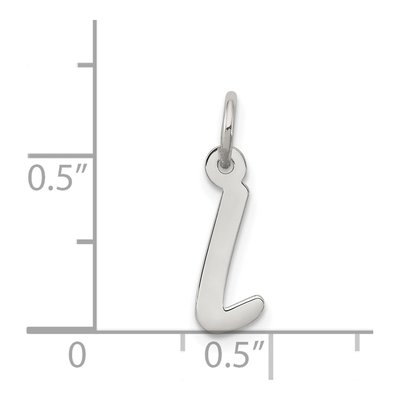 Sterling Silver Letter L Pendant – view 4