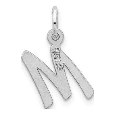 Sterling Silver Letter M Pendant – view 4