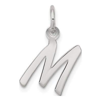 Sterling Silver Letter M Pendant