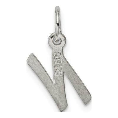 Sterling Silver Letter N Initial Charm Pendant – view 4