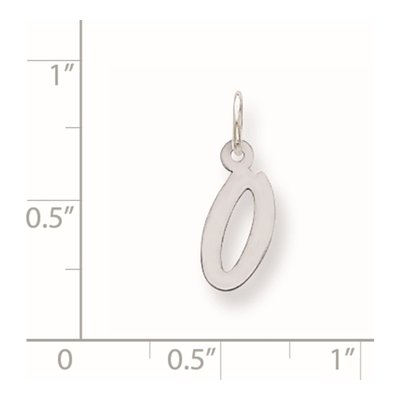 Sterling Silver Letter O Pendant – view 4