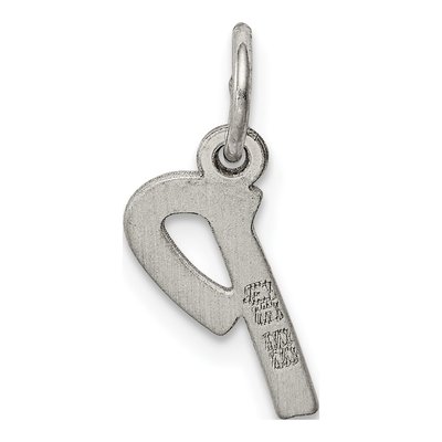 Sterling Silver Letter P Pendant – view 4