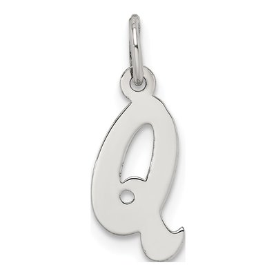 Sterling Silver Letter Q Pendant
