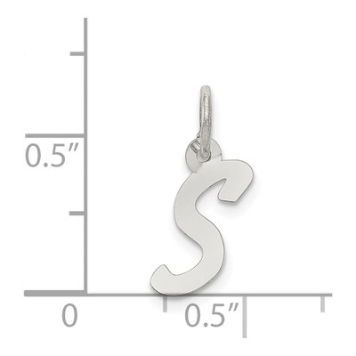 Sterling Silver Letter S Pendant – view 3