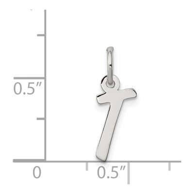 Sterling Silver Letter T Pendant – view 5