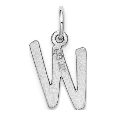 Sterling Silver Letter W Initial Charm Pendant – view 5