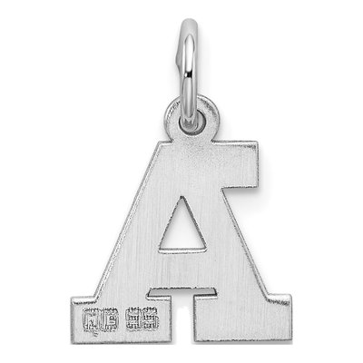Sterling Silver Block Letter A Charm – view 4