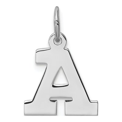 Sterling Silver Block Letter A Charm