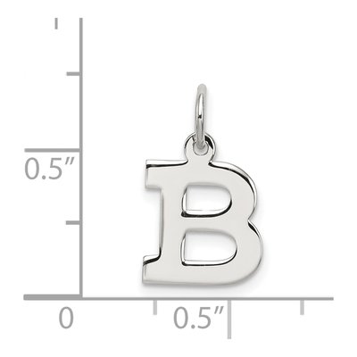 Sterling Silver Letter B Charm – view 5