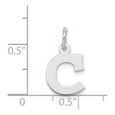 Sterling Silver Letter C Charm – view 5
