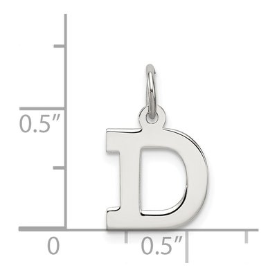 Sterling Silver Letter D Charm – view 5