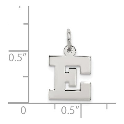 Sterling Silver Letter E Pendant – view 5
