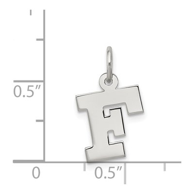 Sterling Silver Block Letter F Charm – view 5