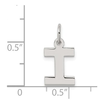 Sterling Silver Letter I Initial Pendant – view 5
