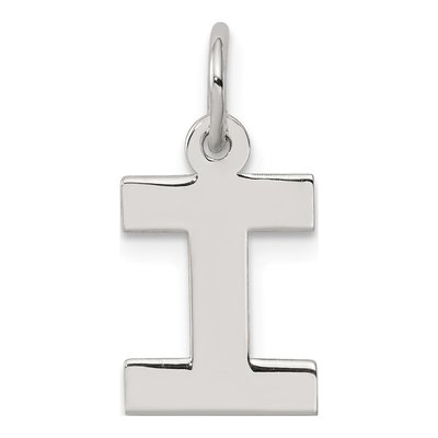Sterling Silver Letter I Initial Pendant