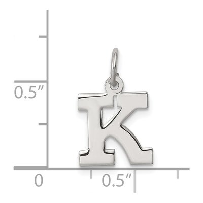Sterling Silver Letter K Charm – view 5