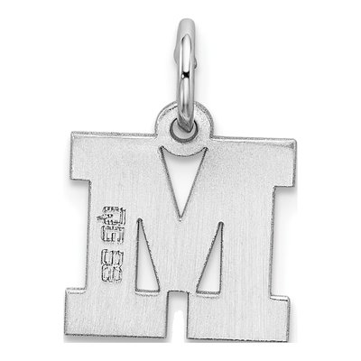 Sterling Silver Letter M Charm – view 4