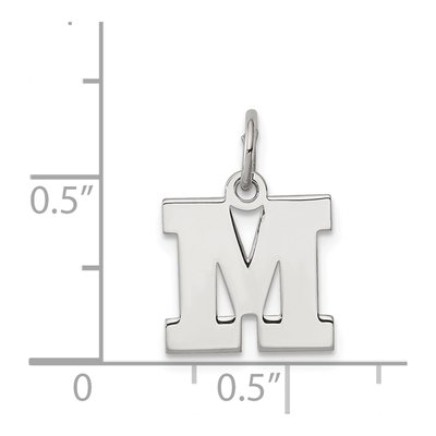 Sterling Silver Letter M Charm – view 5
