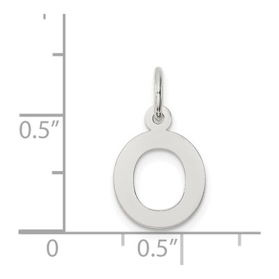 Sterling Silver Block Letter O Charm – view 3