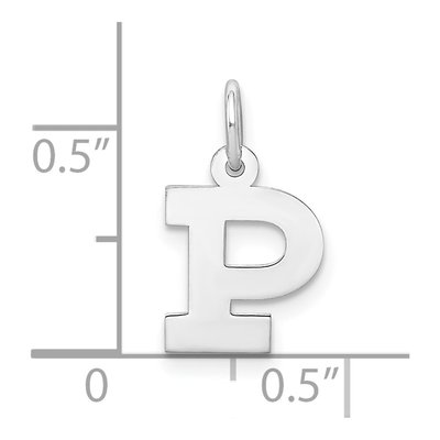 Sterling Silver Letter P Charm – view 4