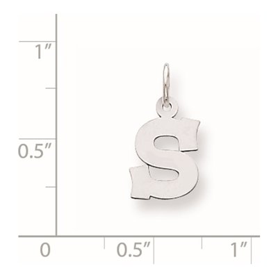 Sterling Silver Letter S Pendant – view 4