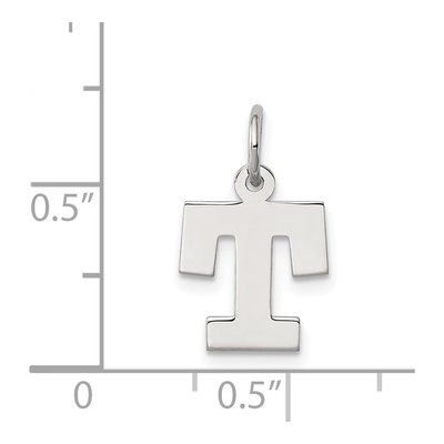 Sterling Silver Letter T Charm – view 4