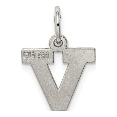 Sterling Silver Block Letter V Charm – view 4