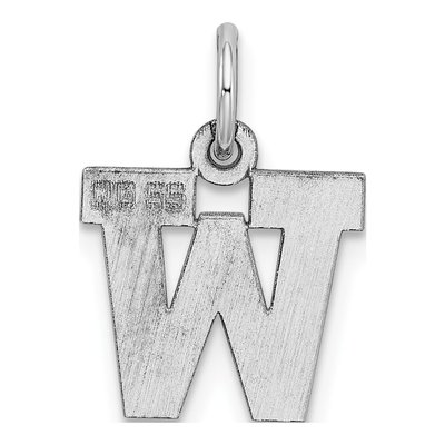 Sterling Silver Letter W Pendant – view 4