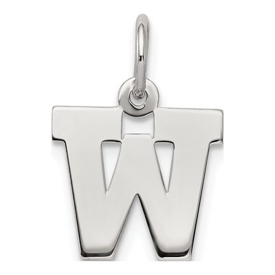 Sterling Silver Letter W Pendant