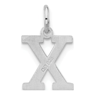 Sterling Silver Letter X Charm – view 3