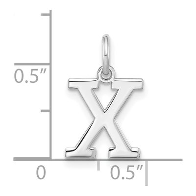 Sterling Silver Letter X Charm – view 4