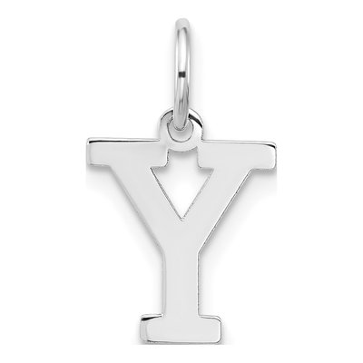 Sterling Silver Block Letter Y Charm